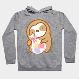 Cute Valentine’s Day Candy Hearts Sloth Hoodie